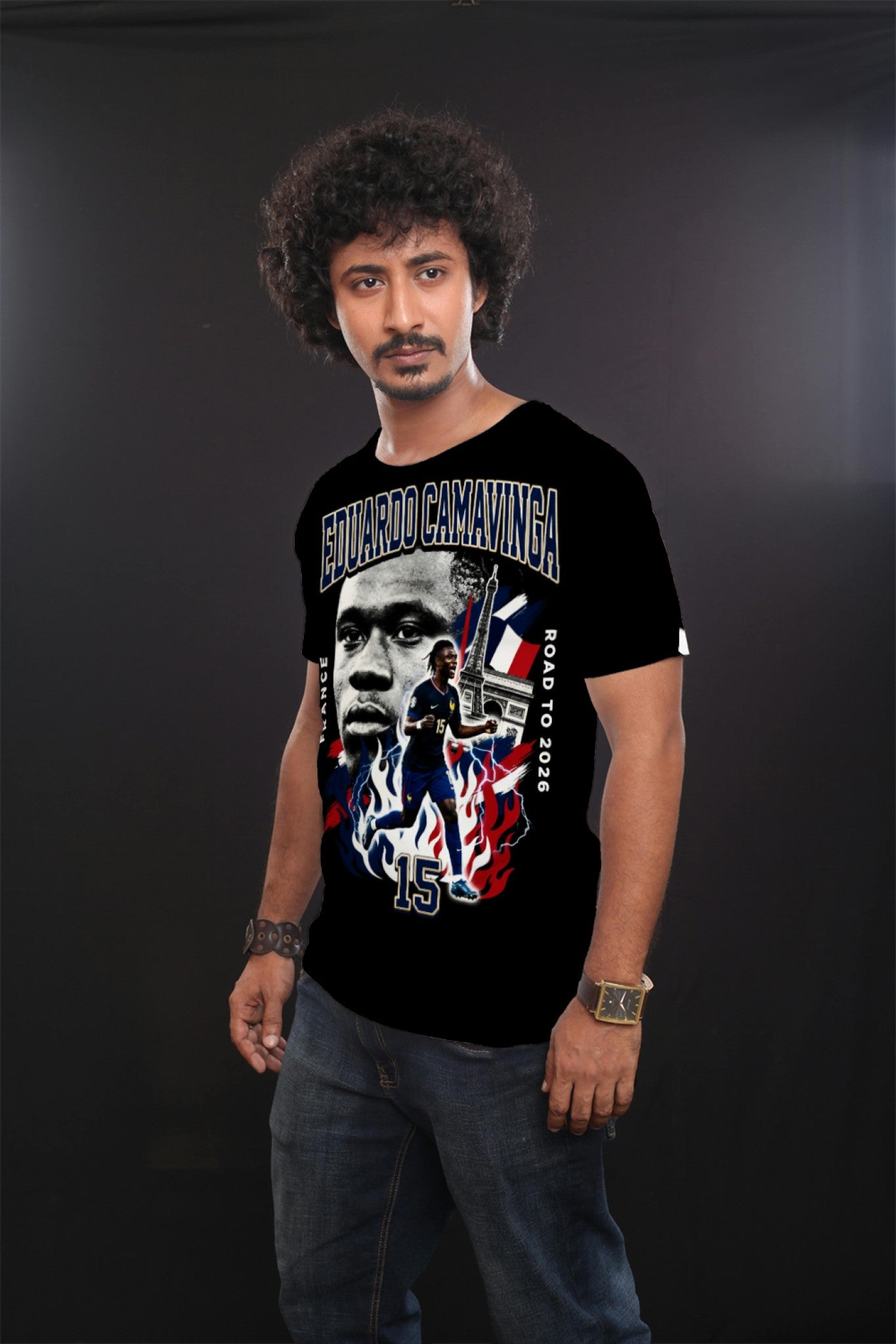 Eduardo Camavinga #15 France Road to 2026 Graphic Tee
